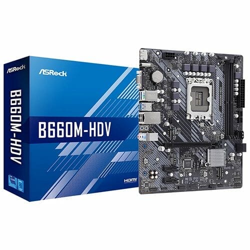 Asrock B660M-HDV is a reliable and powerful micro ATX motherboard featuring the Intel LGA 1700 socket.